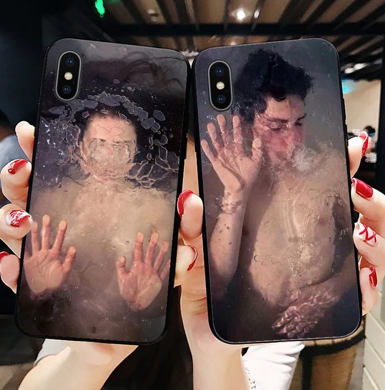 Абстрактное искусство подводная пара мальчик и девочка мягкий силиконовый чехол