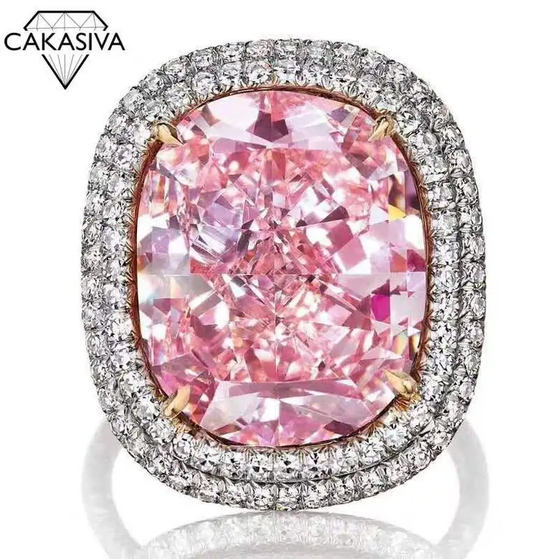 

Women's 925 Silver Pink Zircon Ring Engagement Wedding Gift Jewelry Ring