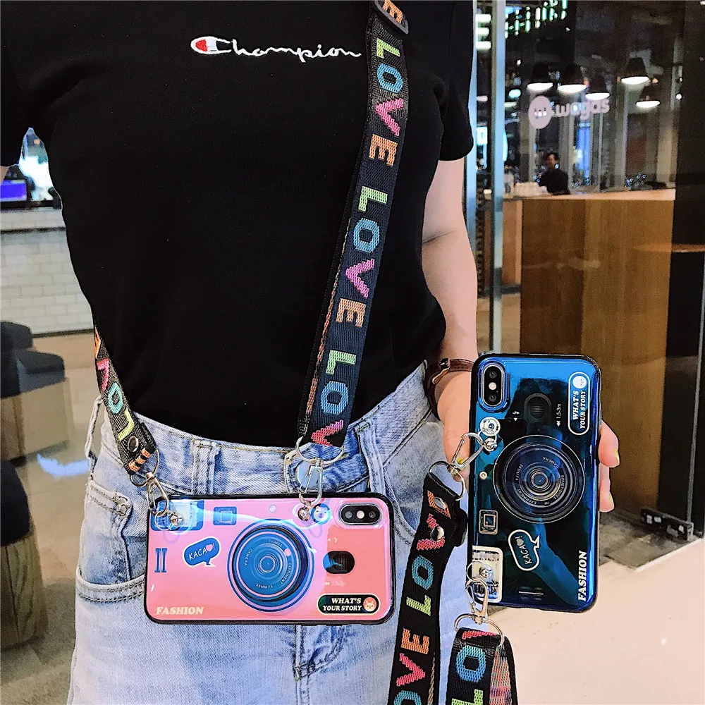 Чехол для телефона с камерой через плечо OPPO reno 2 A ACE 3 pro 4PRO A1K A9 2020 мягкие