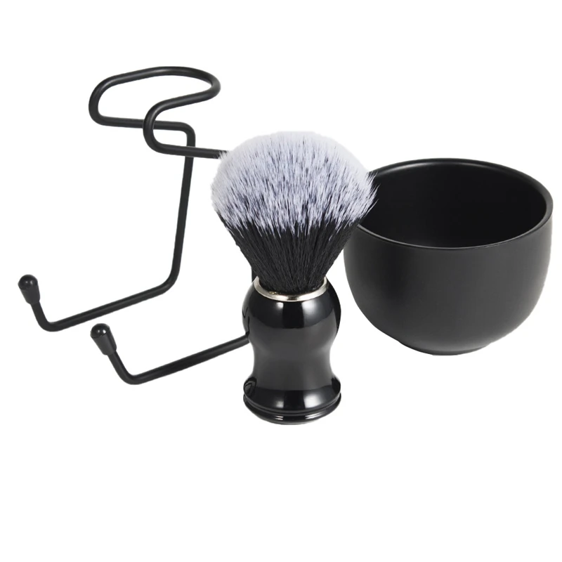 

1Set 3Pcs Professional Black Shaving Brush Holder Support Men's Shaving Brush Beard Brush Shaving Tool