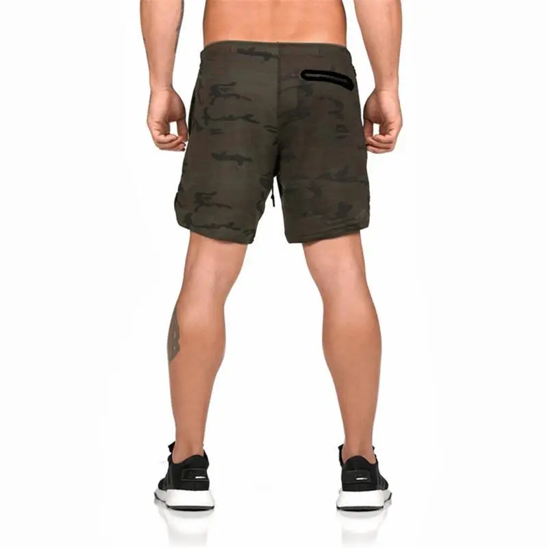 Мульти-с карманом на змейке карманные мужские шорты для бега s 2 в 1 короткие брюки