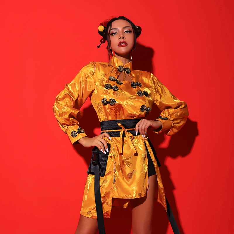 Танцевальные костюмы в китайском стиле танцевальные хип-хоп для взрослых