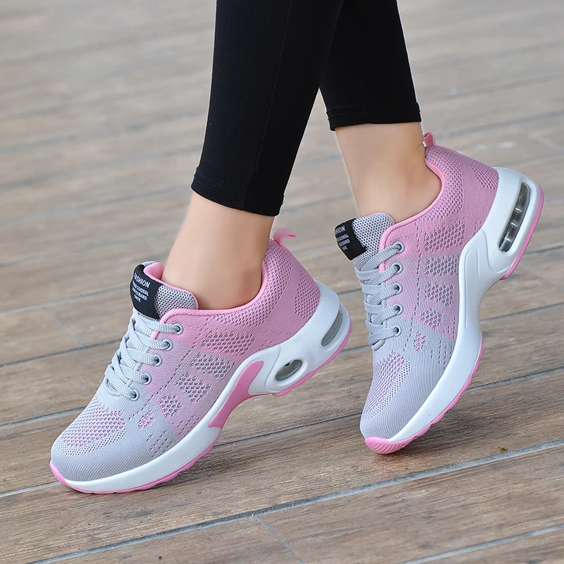 

Ladies Trainers Casual Mesh Sneakers Women Flat Shoes Soft Sneakers Tenis Breathable Footwear Basket Shoes