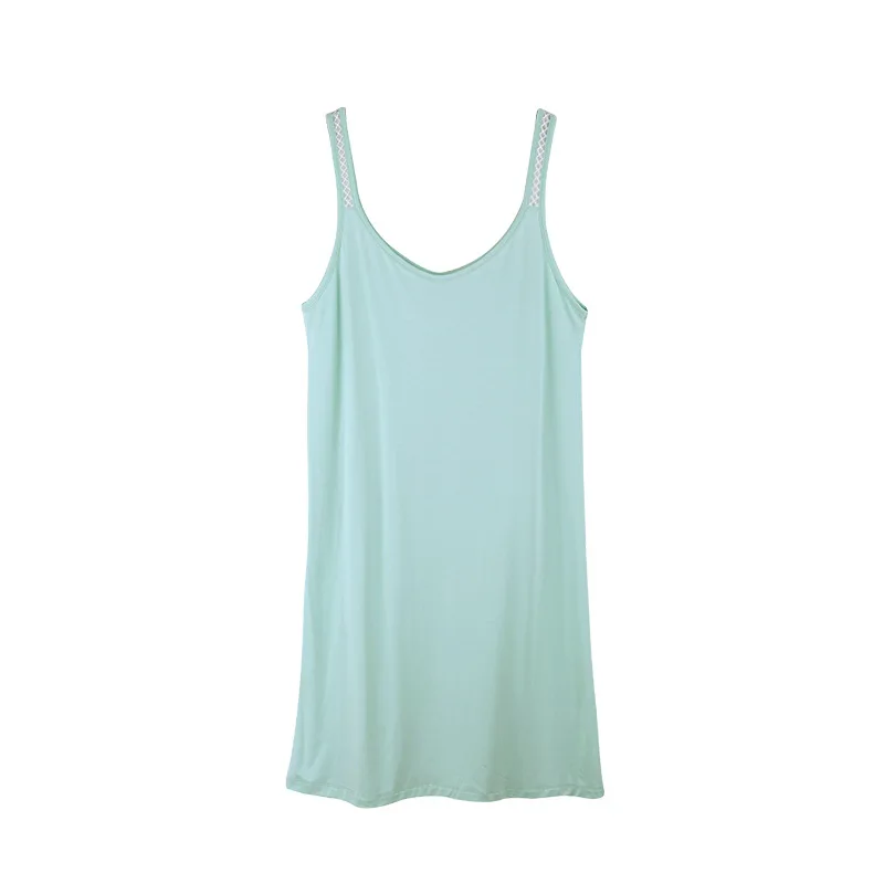 

Summer suspender skirt women bamboo fiber comfortable simple summer new women's home nightdress suspender pajamas women