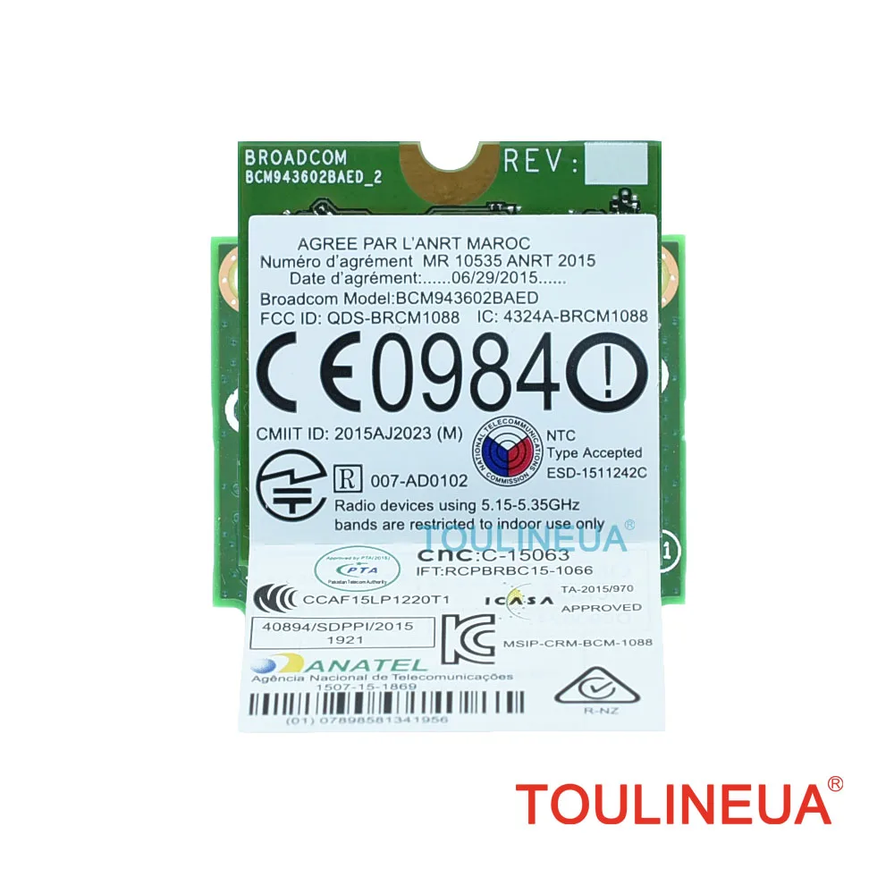 Фирменная Новинка DW1830 BCM943602BAED GKCG2 NGFF 1300 Мбит/с BT4.1 WiFi сетевая карта лучше чем BCM94352Z