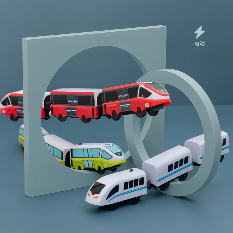 Железнодорожный Паровозик магнитно соединенный Электрический маленький поезд