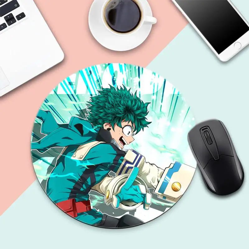 

My hero academia Customized laptop Gaming mouse pad Desk Table Protect Game Office Work Round Mouse Mat pad XL Non-slip