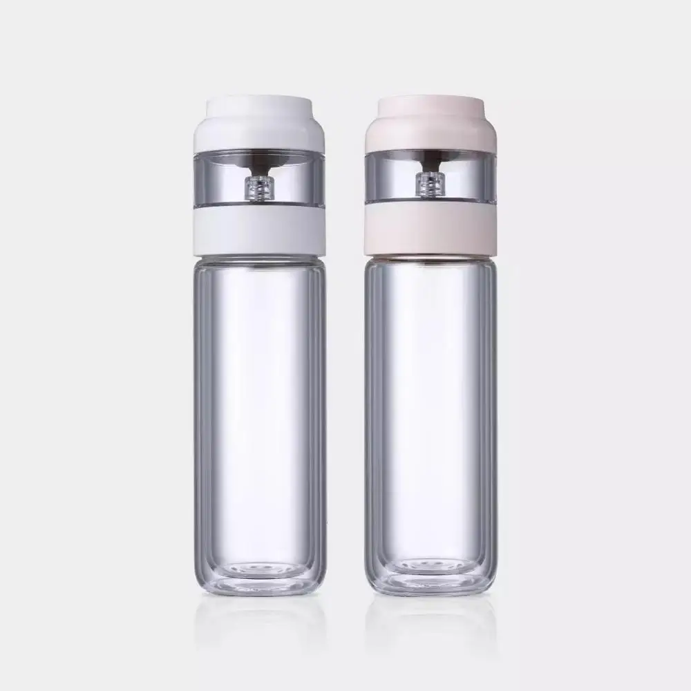 

Xiaomi QUANGE Double-layer Tea Separation Cup Portable Double-layer Glass Heat Insulation Anti-scalding Easy to Make Tea