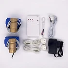 Датчик утечки воды с сигнализацией для умного дома, детектор с автоматическим отключением с клапаном BSP NPT, стандартный клапан DN15 DN20 DN25