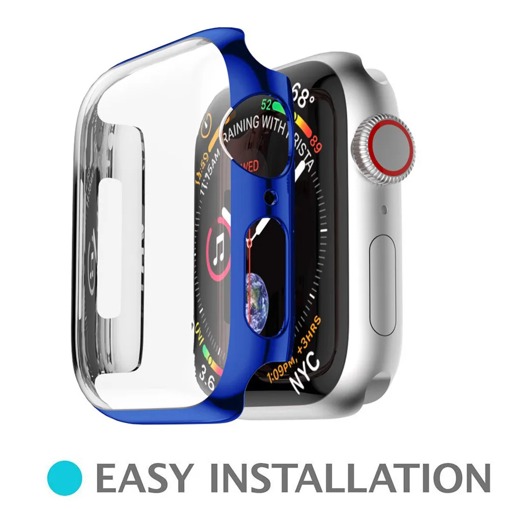 Ультратонкое покрытие чехлы Защитный бампер, чехол КРЫШКА ДЛЯ IWatch 5 40 мм 44 мм Смарт часы защитные аксессуары для Apple#912