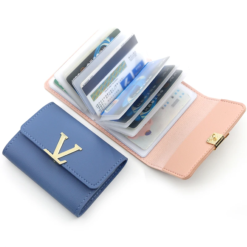 Женский и мужской держатель для кредитных удостоверений чехол выдвижная деловая