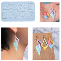 epoxy resin molds rhombus triangle earrings diy tool jewelry making ornaments keychain casting mould silicon molds for resin art