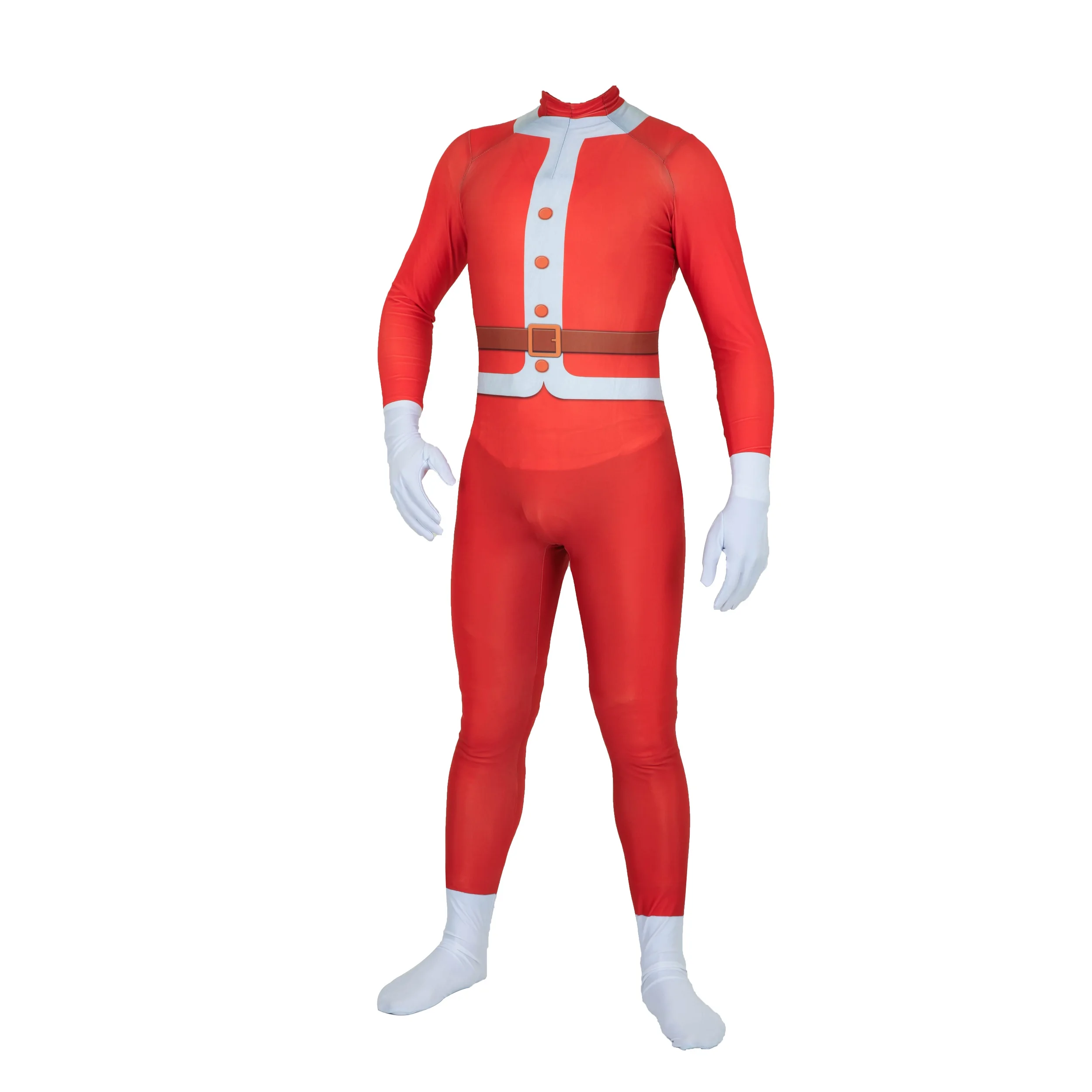 

Unisex Lycra Spandex Zentai Halloween Christmas Santa Claus low priced Cosplay Costumes Adult/Kids 3D Style