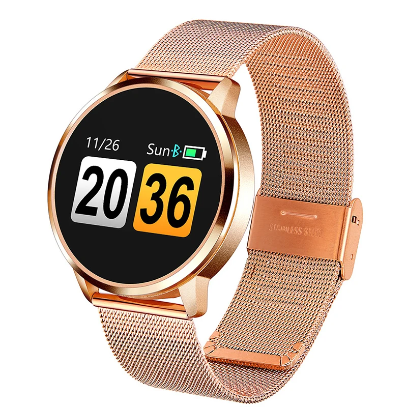 

XNCORN Q8 Smart Bracelet Color Screen Bracelet Heart Rate Pedometer Blood Pressure Monitoring Round Screen Bracelet