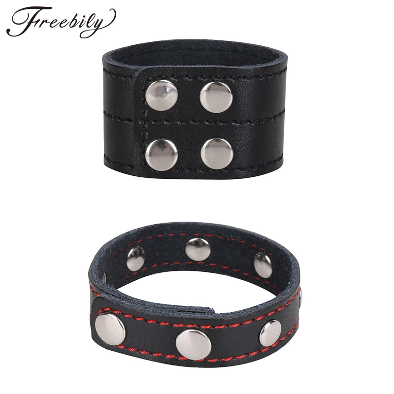 Кольцо на пенис из натуральной кожи для мужчин регулируемое кольцо бондаж ремень