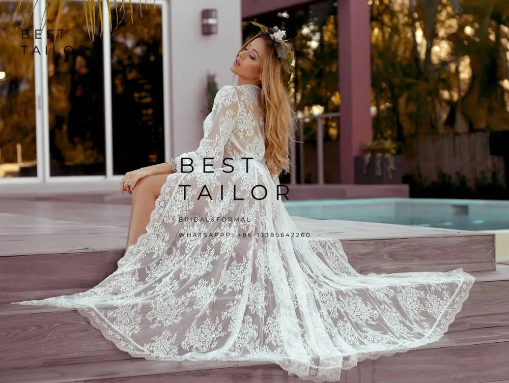 Женское длинное свадебное платье прозрачное кружевное черного и белого цвета 2021