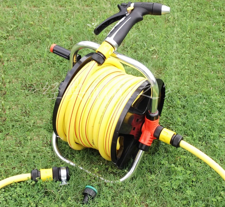 

Садовые шланги катушка садовая труба для хранения корзина труба исключающая намоточный инструмент Стойка портативный PP пластик + металл + м...