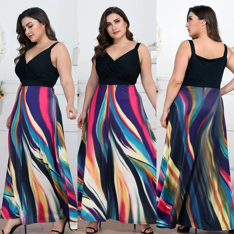 9077 большой Размеры женское платье ботильоны Длина длинные с тонкой талией L XL XXL 3XL