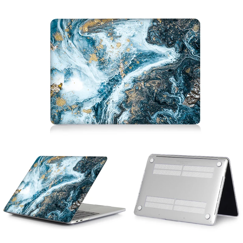 МТТ чехол для ноутбука Macbook Air Pro Retina 11 12 13 15 16 дюймов с сенсорным ID мраморный