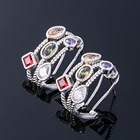 Женские серьги-гвоздики из серебра 925 пробы с пряжкой