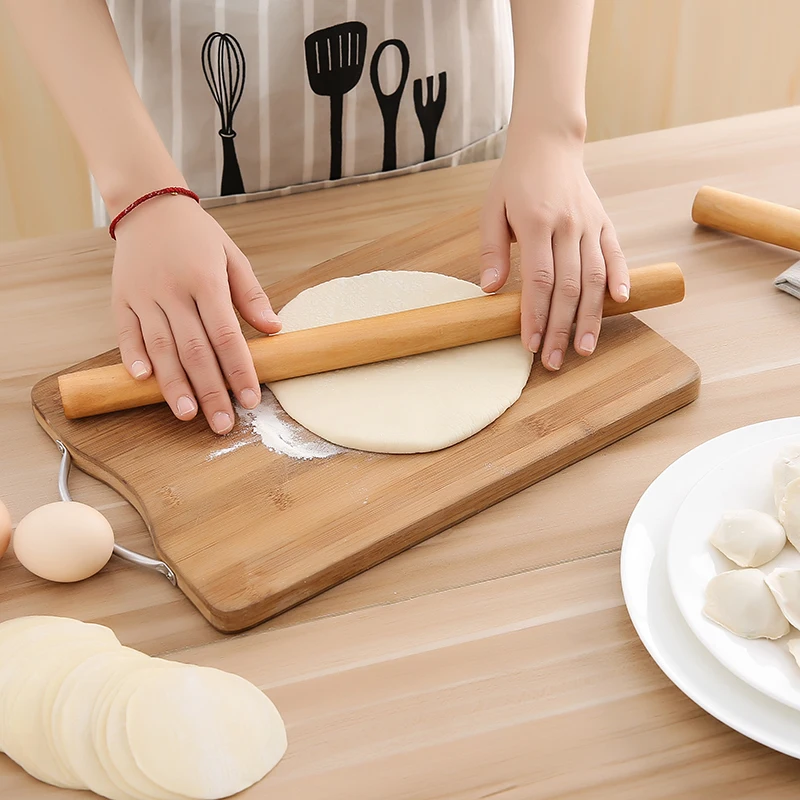 

1Pc Christmas Rolling Pin Solid Wood Rolling Pin Making Cake Pie Noodles Wooden Sticks Decorative Dough Roll Kitchen Baking Tool