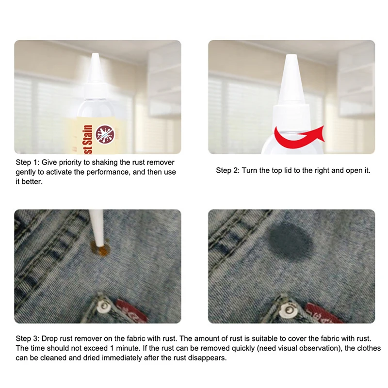 2021 многофункциональное средство для удаления пятен от ржавчины на ткани очистки