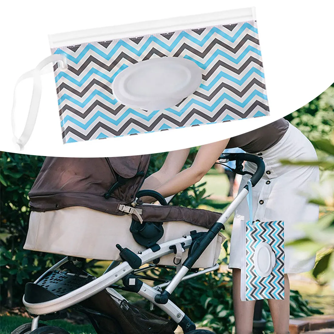 

Baby Care Wet Wipe Box Eco-Friendly Wet Tissue Case Cleaning Wipes Container Case Portable Wet Wipe Bag Snap Strap Wipes Bag 1pc