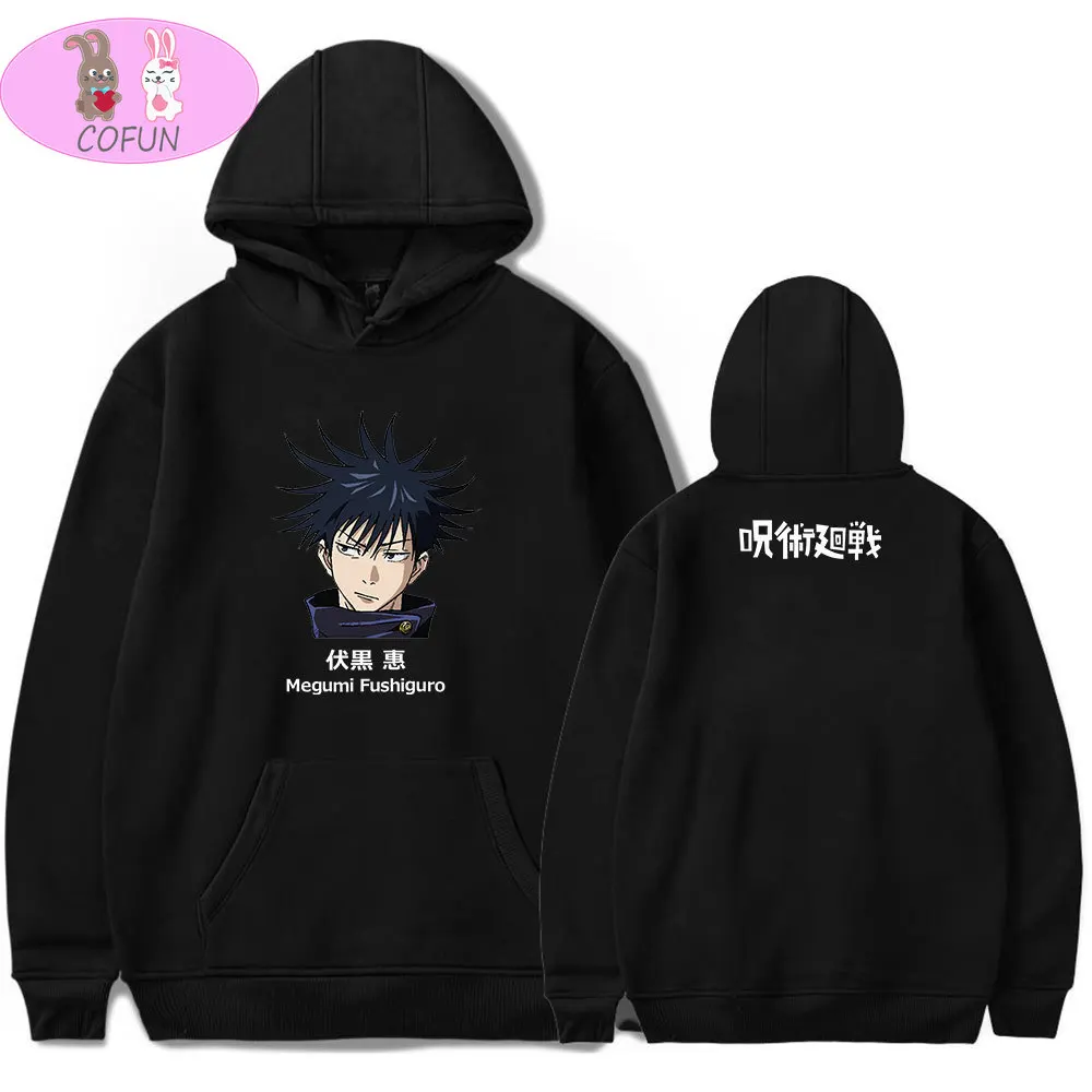 

COFUN Anime Jujutsu Kaisen Itadori Yuji Fushiguro Megumi Kugisaki Nobara Gojo Satoru Printed Harajuku Hoodie Unisex Sweatershirt