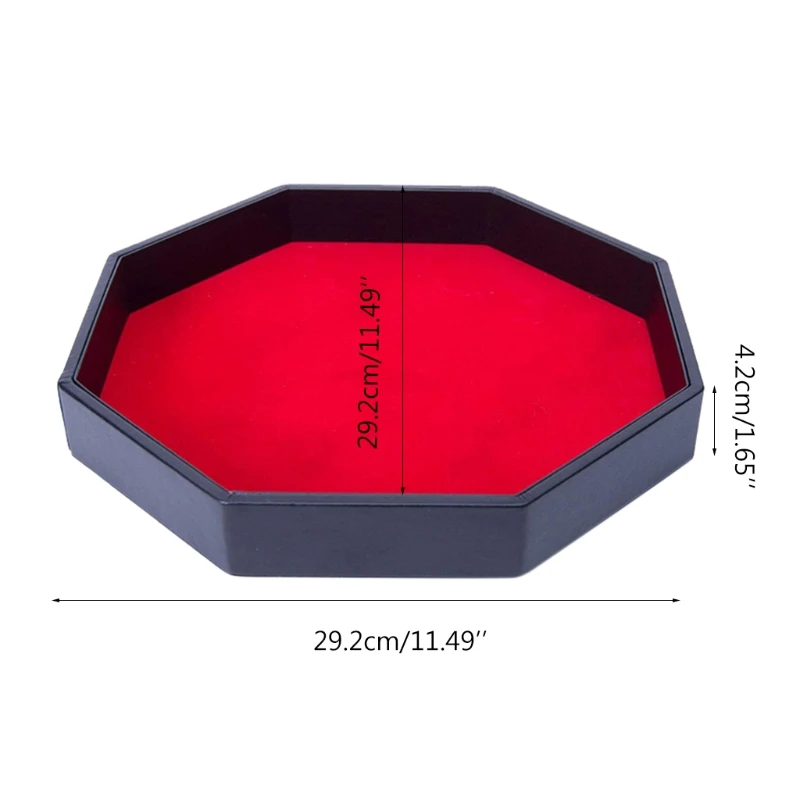 

Octagonal Dice Tray PU Leather Dice Storage Box Board Game RPG Dice Box Key Wallet Coin Tray Desktop Storage Box