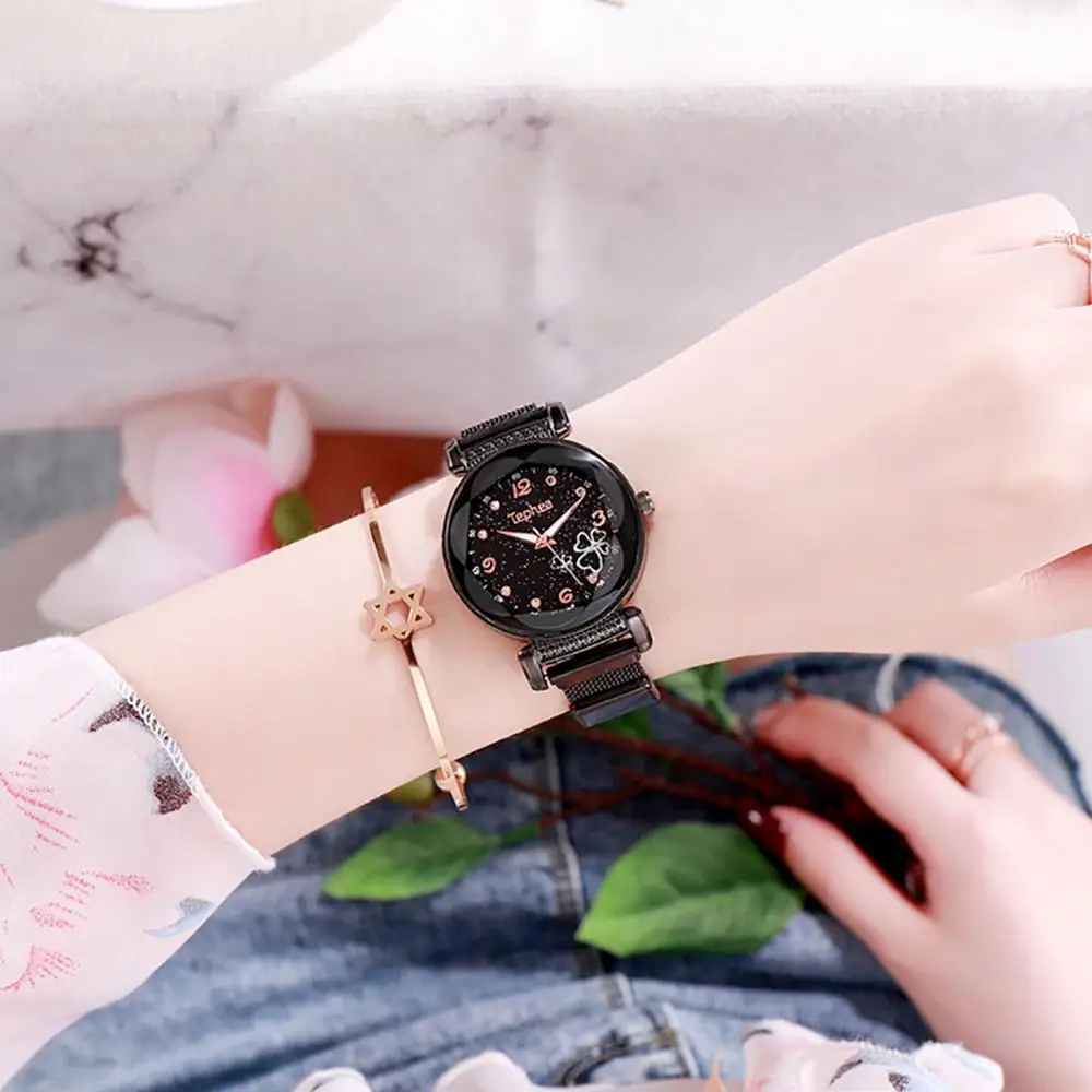 Роскошные 2019 Для женщин Серебряные часы Мода Повседневное с украшением в виде