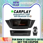 Автомобильный мультимедийный плеер Carplay, 9 дюймов, DSP, Android 10,0, 2 ГБ + 32 ГБ, GPS-навигация, BT стерео аудио, головное устройство, Радио для BMW X1 E84 2009-2013