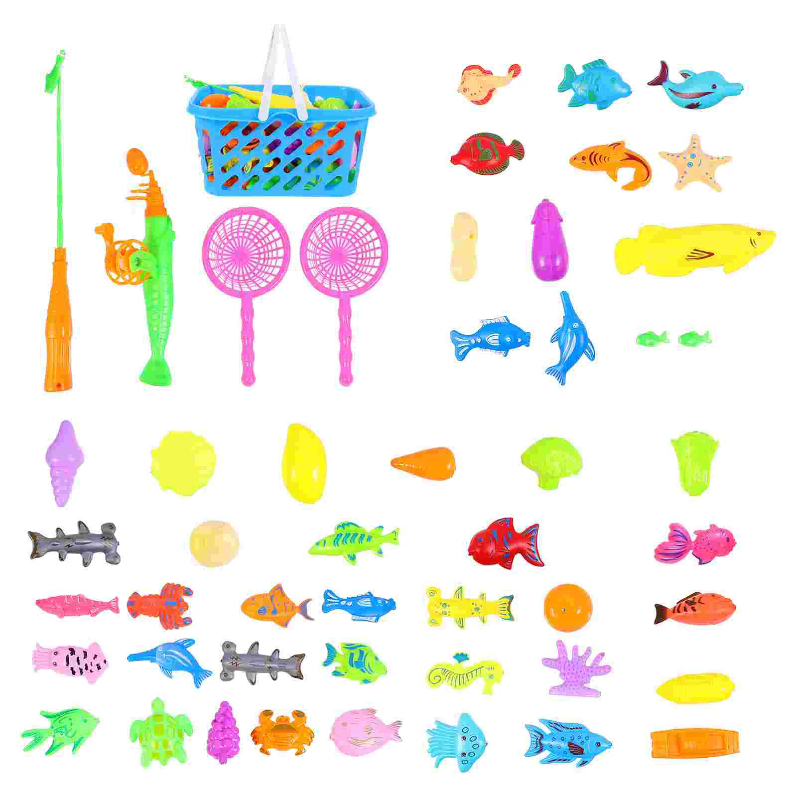 

50Pcs/Set Kids Fishing Kit Magnetic Water Fishing Educational