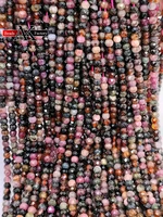 natural faceted colorful tourmaline quartz beads small section loose spacer for jewelry making diy necklace bracelet 15 2x3mm