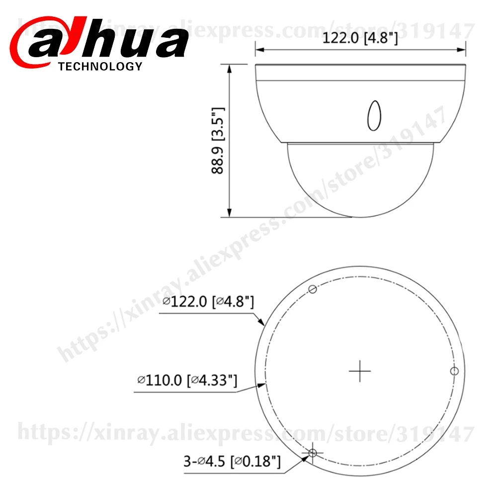 Dahua IPC-HDBW4631R-S 6MP POE IP камера Поддержка 30 м IR IK10 IP67 POE H.265 слот для sd-карты WDR обновление с IPC-HDBW4431R-S