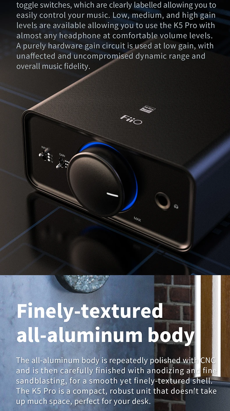 FiiO K5 Pro AK4493EQ | 768 K/32 бит и DSD декодирование Deskstop ЦАП и усилитель для дома и компьютера