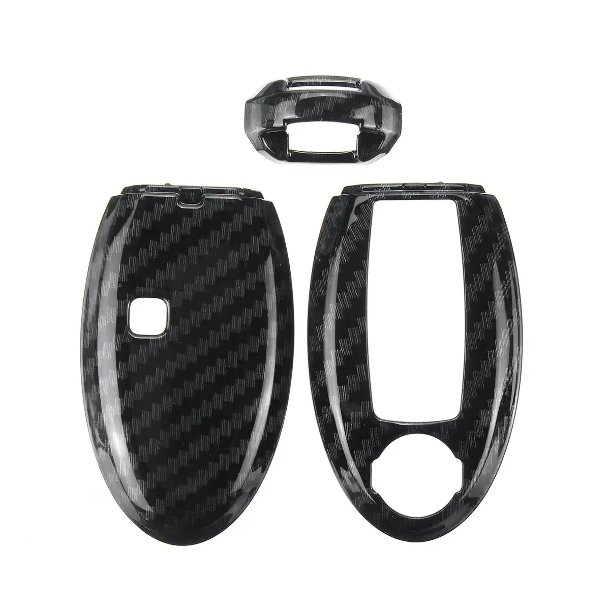 4 кнопки Брелок дистанционного углеродного волокна Автомобильный ключ чехол