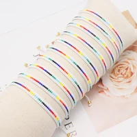 zhongvi minimalism rainbow bracelet for lady 2022 new bohemian colorful miyuki bead pulsera best friendship jewelry wholesale