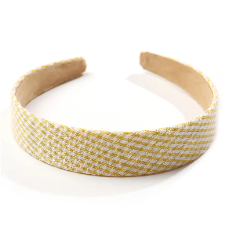 

Vintage Plaids Wide Headband Solid Color Hairbands For Women Head Wrap Girls Tiara Elegant Headwear Fashion Korea Style New