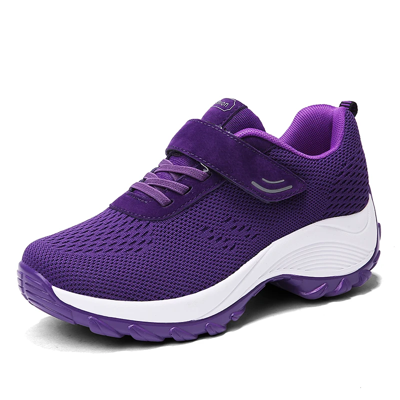 1833 Purple STQ; коллекция года; сезон осень; женские кроссовки; Легкие дышащие кроссовки из сетчатого материала; chaussures femme; женские кроссовки на платформе со шнуровкой; 1833 - Цвет: 1833 Purple