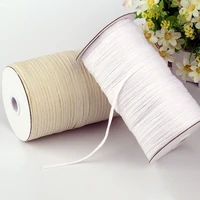 5mm7mm width cotton ribbon tape 220280300 meters webbing strap garment sewing accessories whitebeigeblack for bag clothing