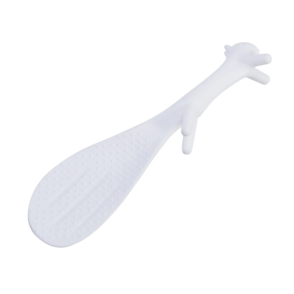 

Plastic Squirrel Shaped Non Stick Rice Paddle Spoon (White)