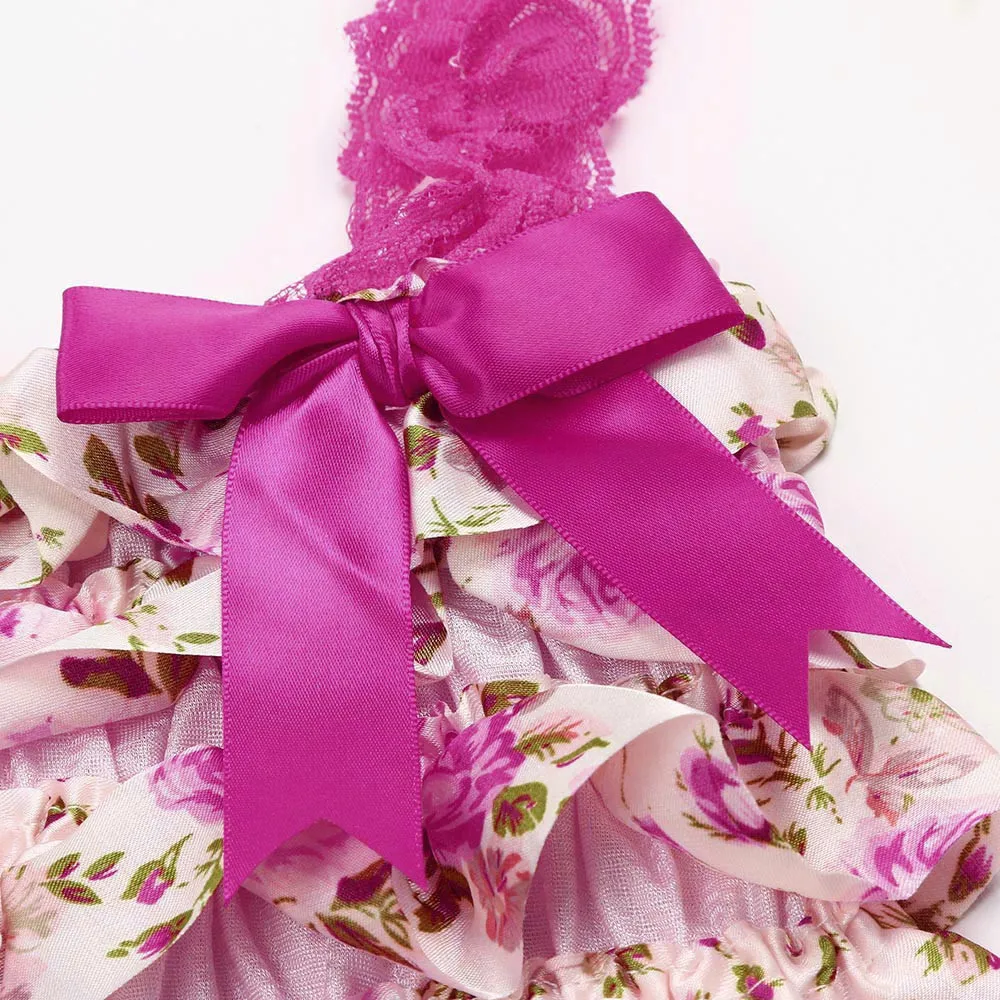 

#40 2021 New Summer Fashion Suits Kids Baby Outfits Toddler Baby Girls Rose Flower Floral Print Bowknot Camisole Outfit Set Suit