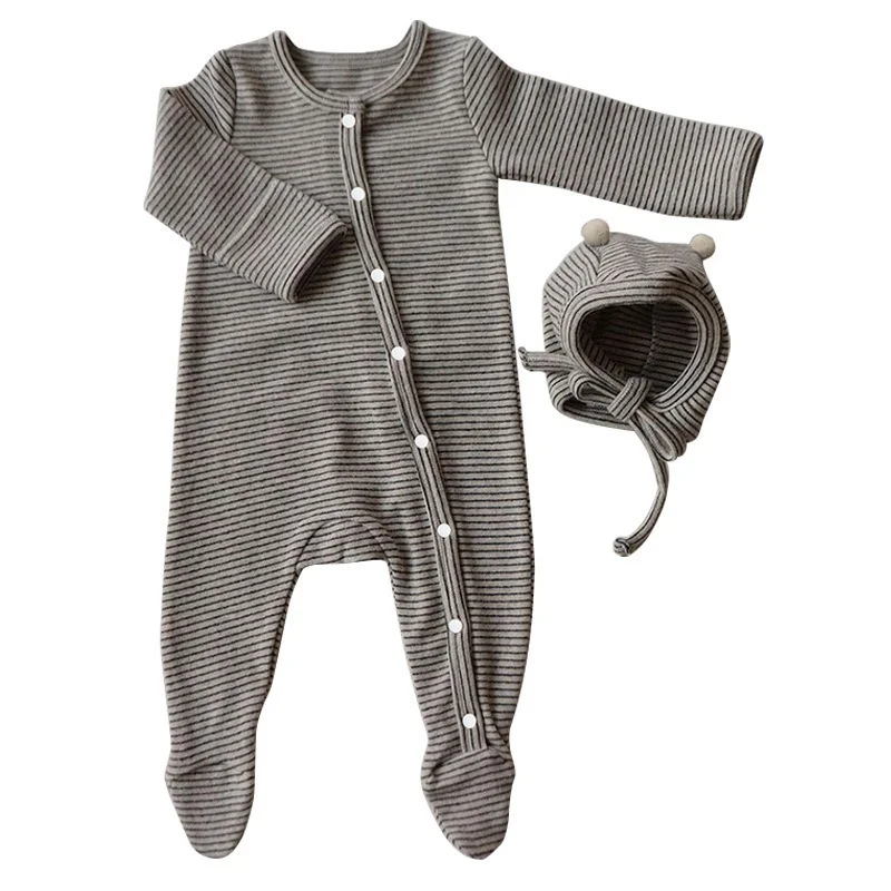 0-24M Newborn Kid Baby Boys Girls Winter Clothes Long Sleeve Striped Cotton Romper Cute Sweet Jumpsuit Baby Clothing Outfit images - 6