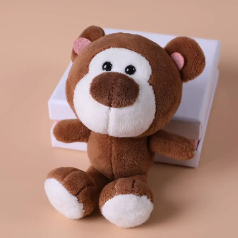 Z7-12cm Милые Мультяшные животные плюшевые игрушки брелок рюкзак сумка брелок медведь собака слон динозавр Лев сливовый олень енот Акула милый подарок - Цвет: Z7-12cm