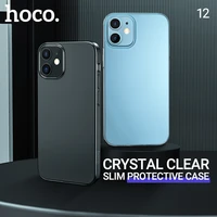hoco clear phone case for iphone 12 mini pro max 11 11pro mobile phone protective slim thin cover flexible silicone transparent