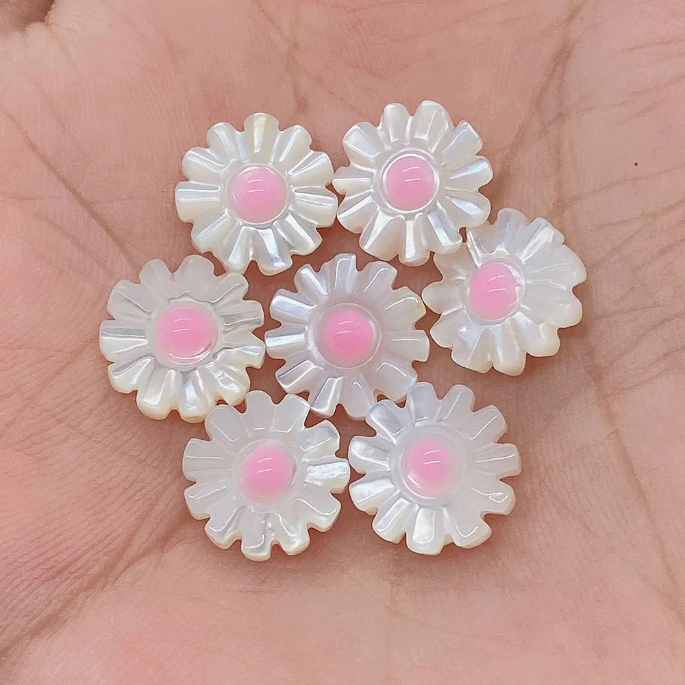 Бусины из натуральных морских ракушек Перламутровые для изготовления ожерелья