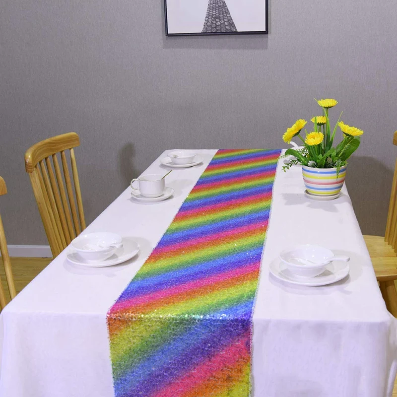 Набор из 2 разноцветных столовых приборов ручной работы с радужными пайетками