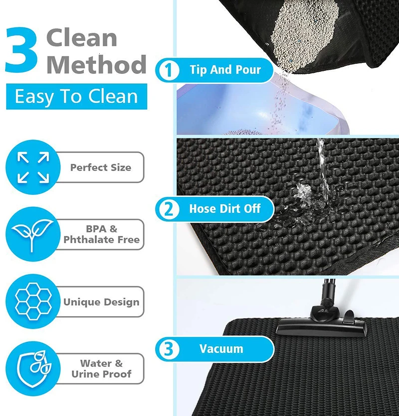 MESNUG коврик для кошачьего туалета двухслойный водонепроницаемый и