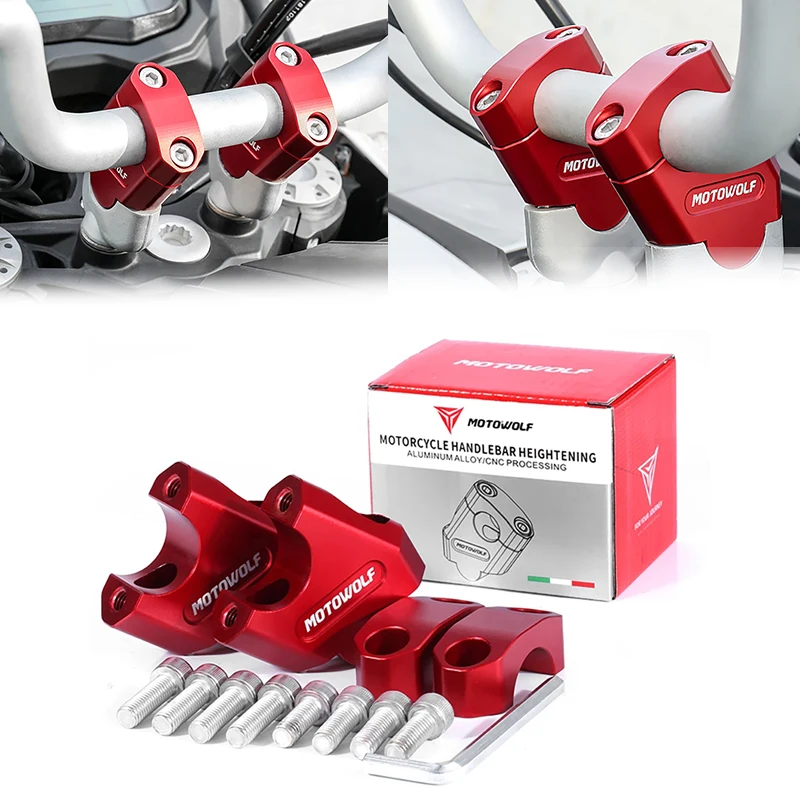 

Universal 28mm 1 1/8" 22mm 7/8" Motorcycle Handlebar Riser Bar Mount Handle Clamp fits For Honda For BMW R1200gs For YAMAHA MT09
