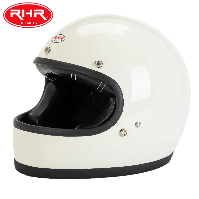 Классический мотоциклетный шлем на все лицо для старого велосипеда одобрено DOT ECE